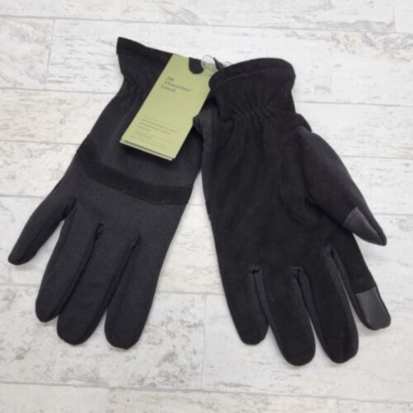 Mens Goodfellow & Co Black 3M Thinsulate Lined Winter Gloves S/M Touchscreen - Picture 1 of 5